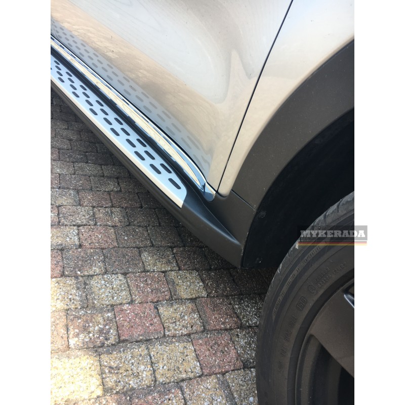 Running Board Side Step Nerf Bars – Fits 2017-2019 Kia Sportage, Black & Silver, Bolt-On