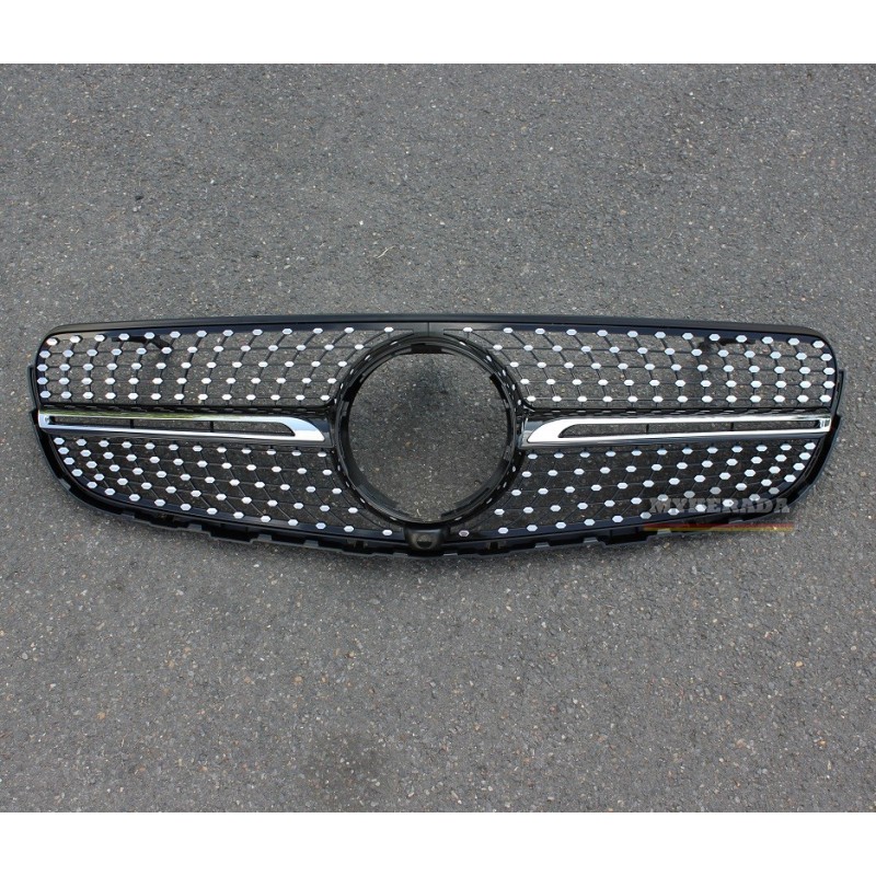 Calandre Diamant Chrome Noire Pour Mercedes GLA (02/2017 à 2019) | Calandre Avant Personnalisation