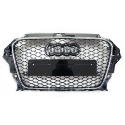 Grille de calandre pour Audi A3 2012-2016 look RS3 - Noire Chrome